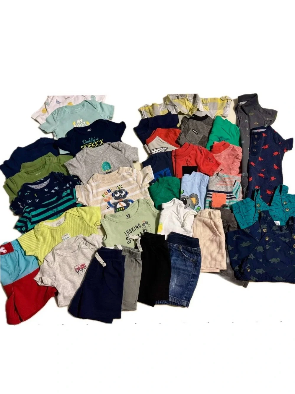 Huge Lot Baby Boy Warm Weather 6-18M Shorts Tops 35 pcs Carter’s Hurley Old Navy